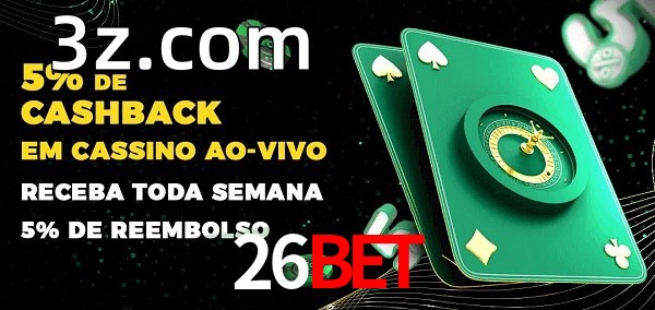 Promoções do cassino ao Vivo 26BET